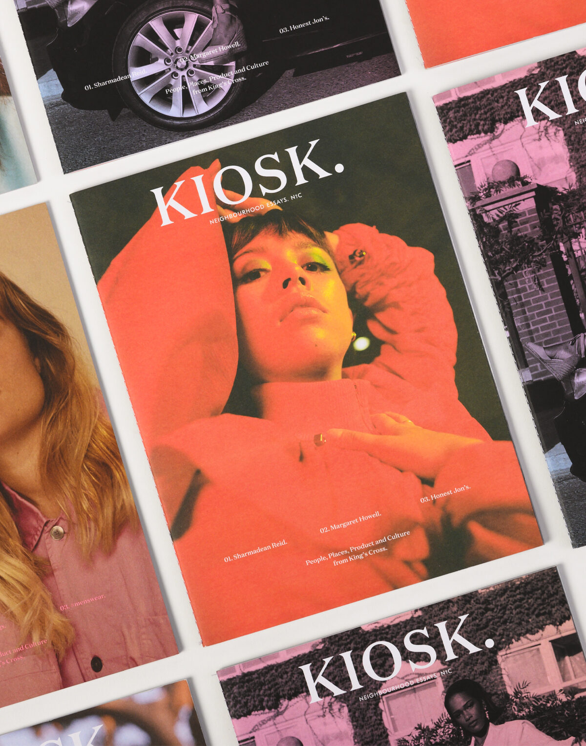 Content creation project image of several Kiosk Magazine covers